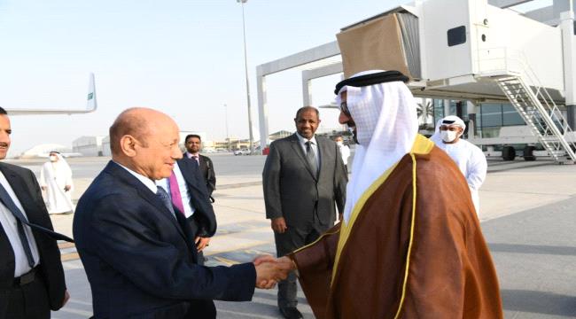 
                     الرئيس العليمي ونوابه السبعة يصلون دولة الامارات في زيارة رسمية